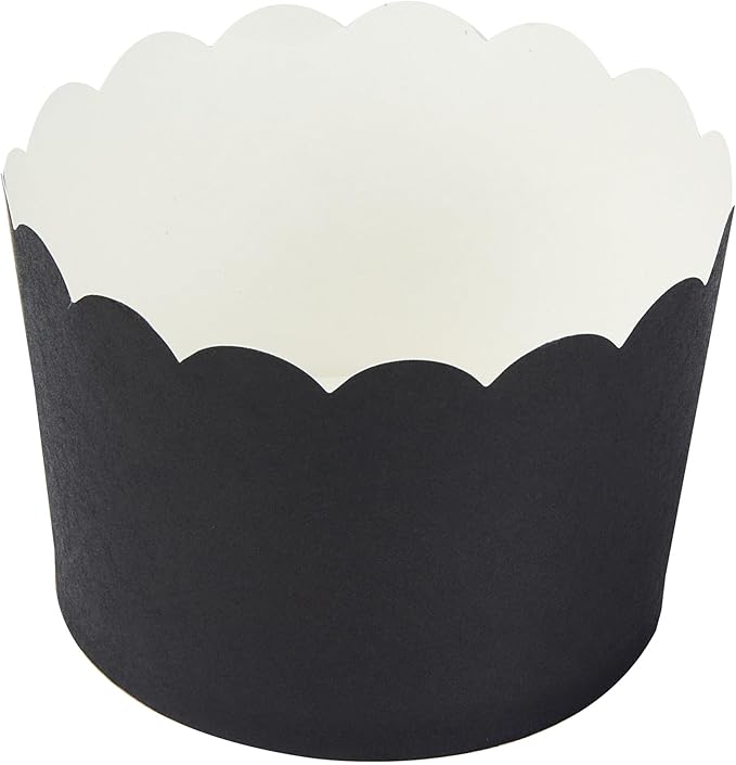 Restaurantware Baking Cups 200 Pack of 10 oz Paper Cupcake Liners Greaseproof Scalloped Oven-Safe Elegant Dessert Muffin Cups Disposable for Parties