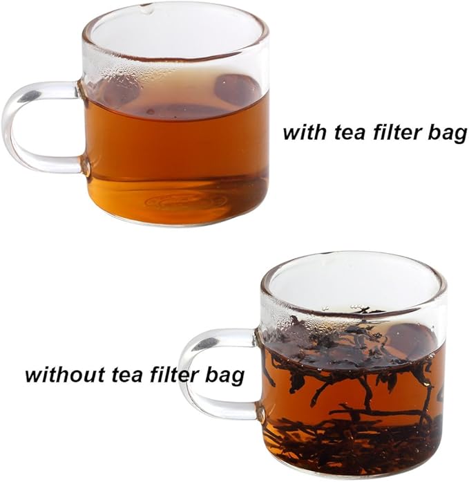 400 Pack Disposable Drawstring Tea Filter Bags Safe & Natural Unbleached Paper Tea Infuser Drawstring Empty Bag for Loose Leaf Tea (8 x 10cm, Natual Color)