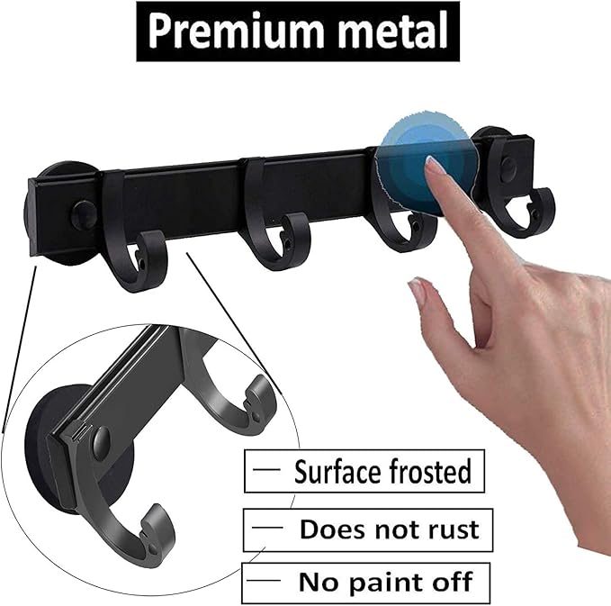 Magnetic BBQ Tool Rack, Universal Fridge Organizer Grill Cutlery Holder Towel Hanger - 4 Adjustable Rail Hooks Storage for Hanging Kitchen Utensils Tongs,Oven mitt,whisks,Hand Towel, etc.