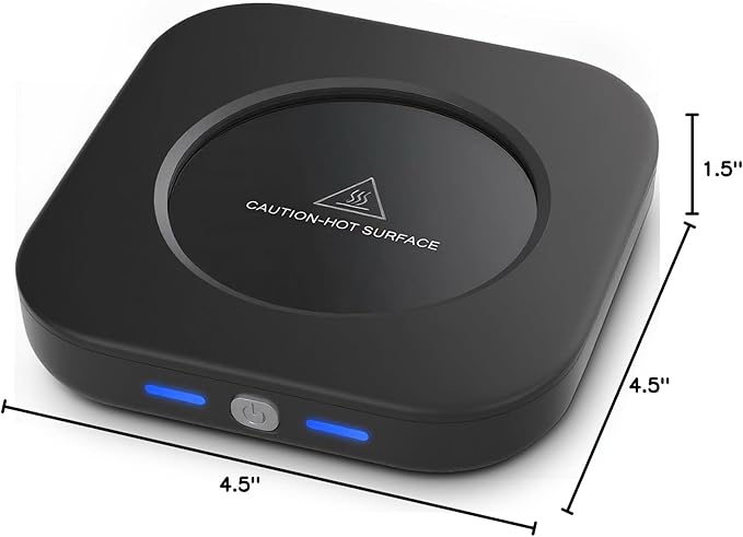 Electric Coffee Cup Warmer for Office Desk, 24W Mug Warmer Plate with Auto Switch Off, 3 Heat Settings Tea Warmer, Beverage Warmer Coffee Accessories