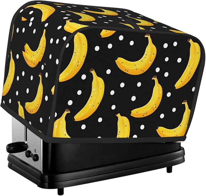 Cute Bananas Toaster Cover, 2 Slice, Polyester, Water Repellent, No Closure