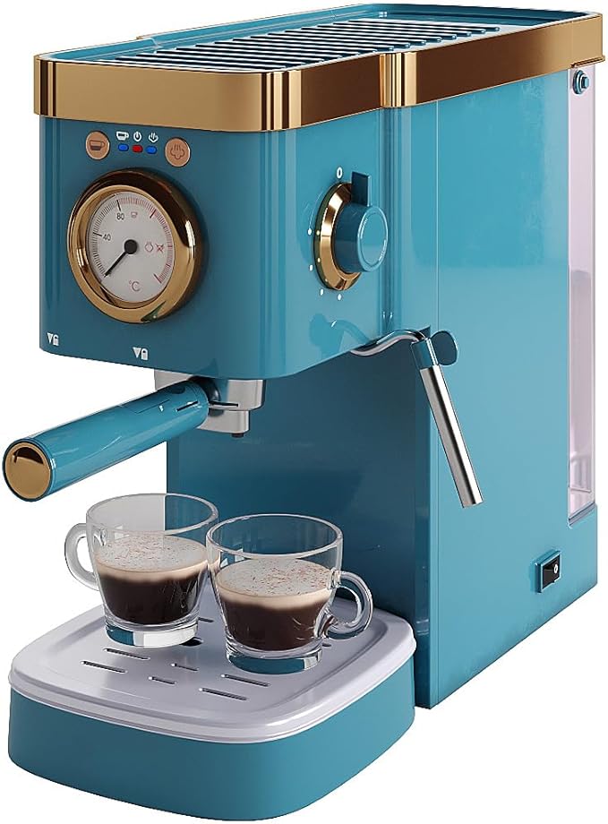 deluxe semi-automatic espresso coffee maker with steam milk frother