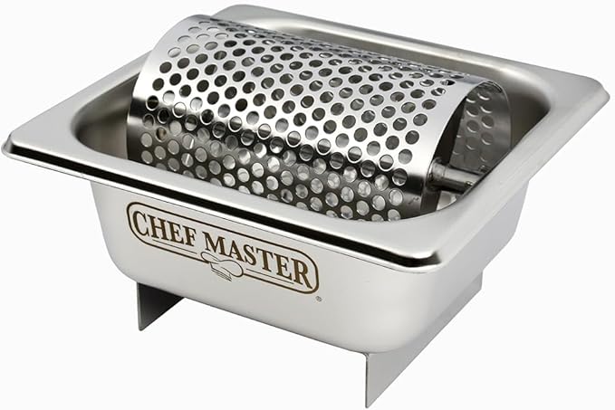 Stainless Steel Butter Roller Dispenser – Stick Butter Spreader for Buns & Bread - Holds 3 Sticks (36 oz) - Dishwasher Safe Wheel for Griddle & Flat Tops by Chef Master - 90244