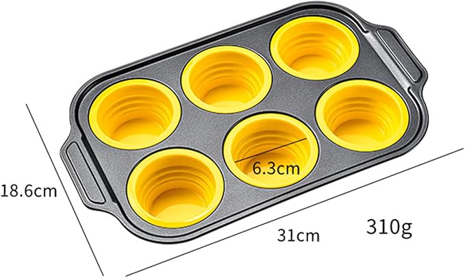 Pop Over Baking Pans Pop Over Pan Popover Pans Nonstick 6, Professional Grade for Bakery Kitchen Oven