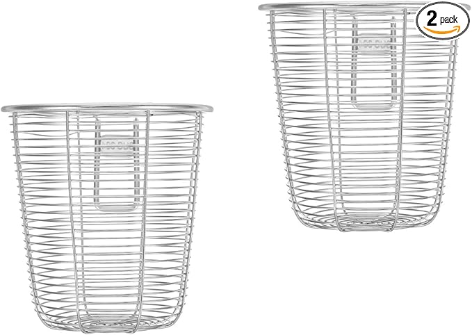 Cabilock Dishwasher Chopstick Basket with Hooks, Stainless Steel Kitchen Utensil Holder, Cutlery Organizer for Chopsticks Spoons Forks Straws, Small Hanging Silverware Drying Rack, 2pcs