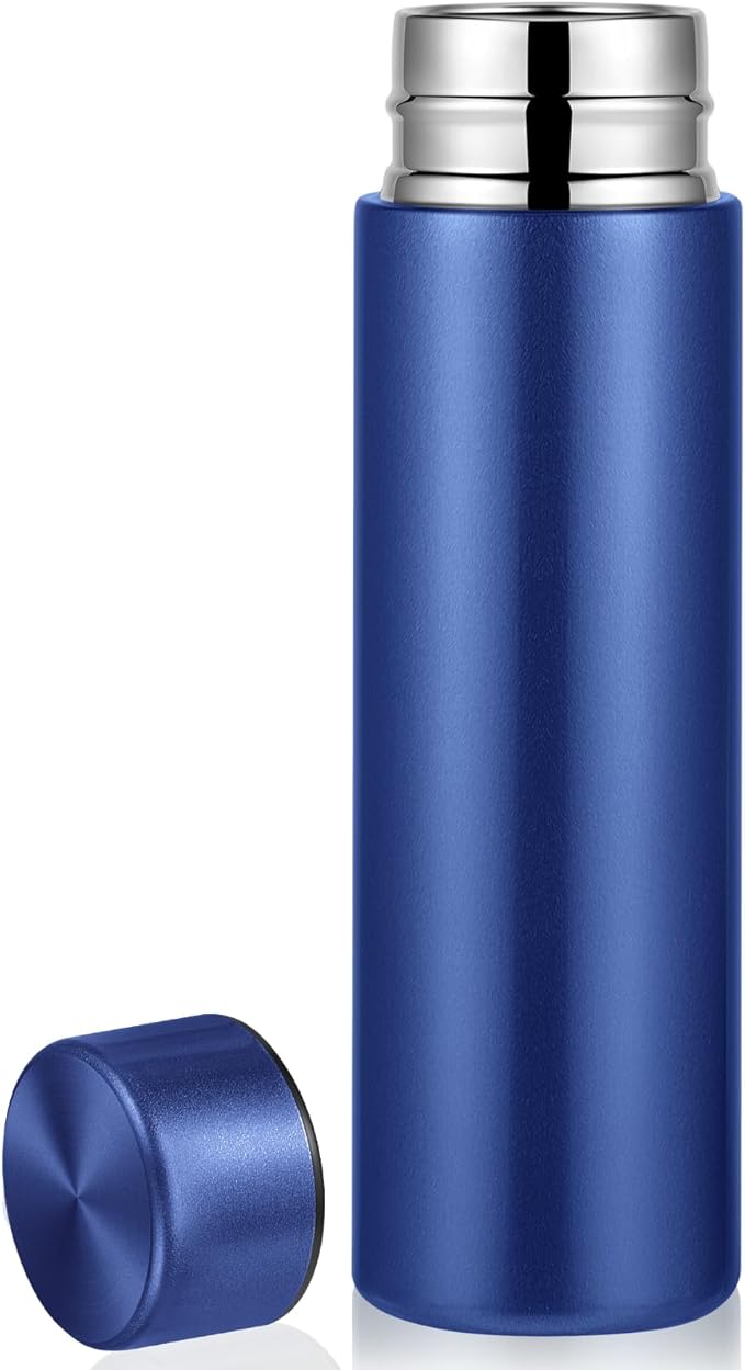 Irenare 5oz Mini Water Bottle Mini Insulated Stainless Steel Bottle Purse Water Bottle Cute Leak Proof Flask Keeps Drink Cold and Hot for Purse Women(Dark Blue,1 Piece)