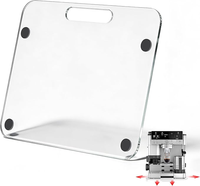 Appliance Slider Compatible with Ninja Espresso Machine, Transparent Acrylic Sliding Tray for Ninja ES601 ES701