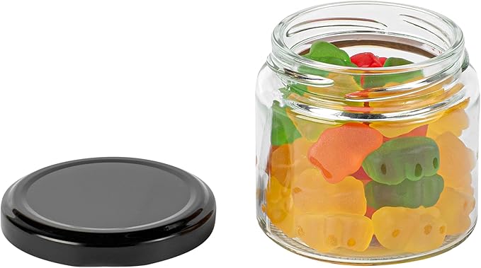 Restaurantware 10 Pack Of Glass Jars, 6 Oz Durable Glass Jars With Lids, Small Mason Jar For Food Reusable Hot And Cold Friendly, For Restaurants And Kitchens, Clear Storage Jar