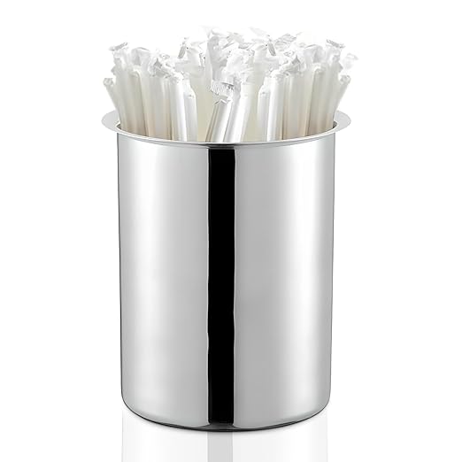OCS Parts 6.75-Inch Kitchen Utensil Holders | Set of 3 | Stainless Steel Dishwasher Safe Kitchen Countertop Organizers