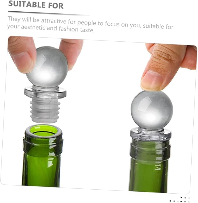 IMIKEYA 24pcs Glass Ball Wine Stoppers Decorative Wine Bottle Caps Portable Oil Dispenser Stopper for Perfume and Makeup