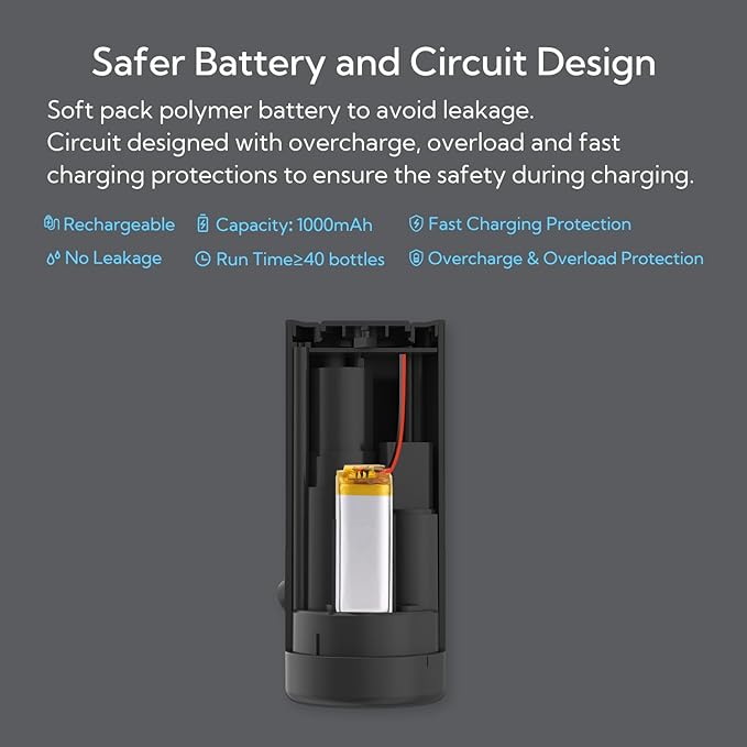 KITCHENDAO Rechargeable Electric Wine Aerator Dispenser and Wine Saver Vacuum Stoppers