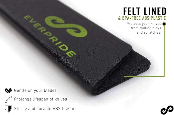 EVERPRIDE 6 Inch & 8 Inch Chef Knife Guard Set (2-Piece Set) Universal Blade Edge Cover Sheaths for Chef and Kitchen Knives – Durable, BPA-Free, Felt Lined, Sturdy ABS Plastic – Knives Not Included