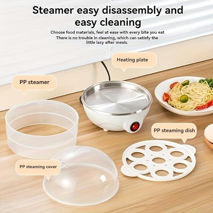 Rapid Egg Cooker, egg steamer, Easy-to-Peel, Hard, Soft Boiled Eggs, Poacher, Omelet Maker, Hard Boiled Eggs, Kitchen Appliance, Egg Cooker Multi-Use