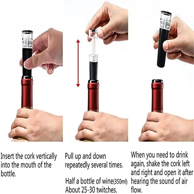 Black Silicone Stopper 1/2/3/4pcs, Wine Bottle Stopper With Built-in Vacuum, Wine Pump, Food Safety Silicone Cap, Vacuum Wine Stopper, Winery Accessories(3pcs)