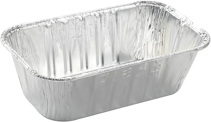 Waytiffer (50 Pack) 1Lb mini Loaf Pans Heavy Duty Disposable Aluminum Foil Bread Tins Standard Size 6" X 3.5" X 2.5" Oven Safe Sturdy Small Bread Tin Pans 1 Pound Loaf Pans