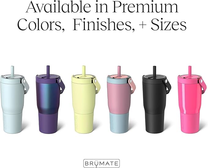 BrüMate Resa 35oz 100% Leakproof Travel Tumbler with Handle & Straw | Flexible SoftSip Straw | Silicone Sleeve for Durability | Stainless Steel | Cup Holder & Travel Friendly Water Bottle | (Cedar)