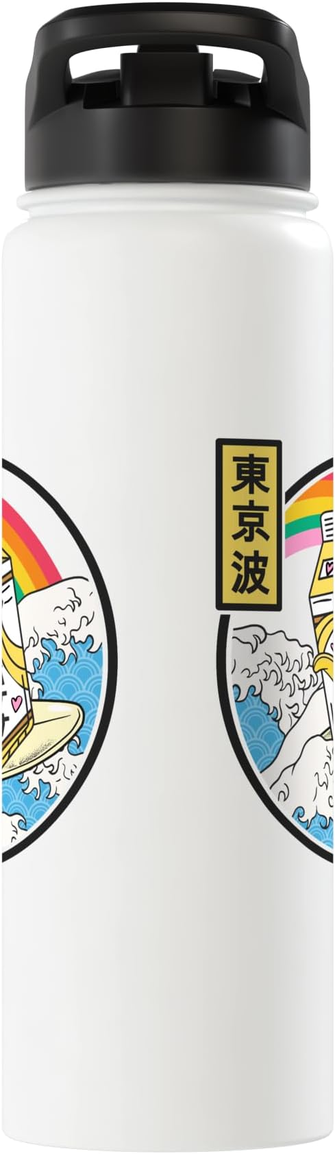 Banana Milk Carton Great Waves Anime Kawaii Aesthetic Stainless Steel Insulated Water Bottle