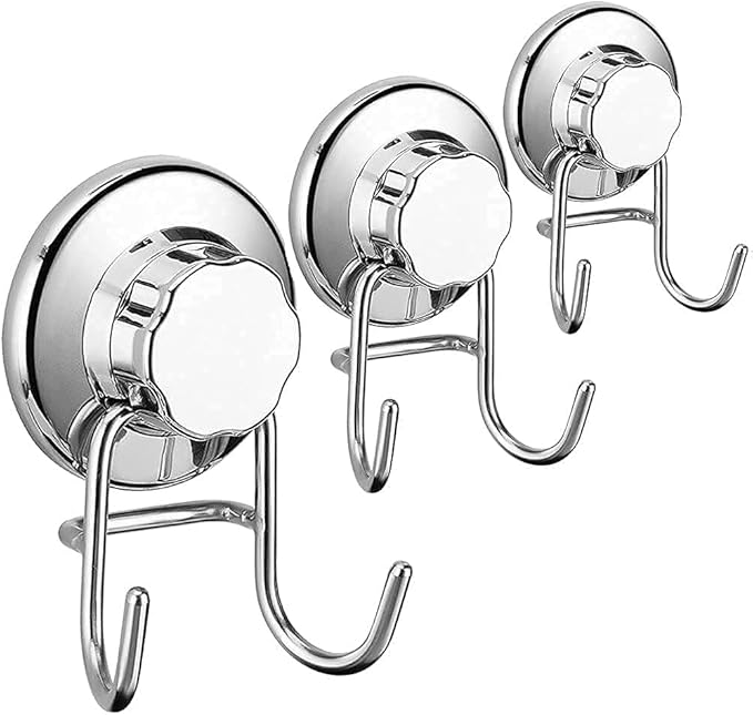 SANNO Strong Vacuum Suction Soap Dish Holder Suction Hook Shower Caddy