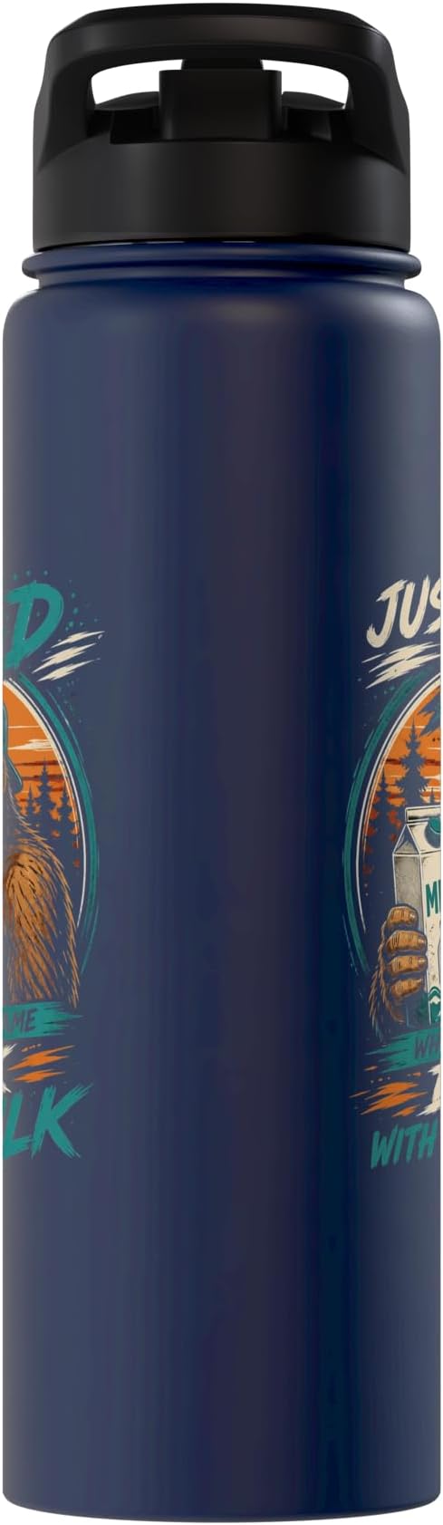 Just A Dad Who Always Came Back With The Milk Bigfoot Dad Stainless Steel Insulated Water Bottle