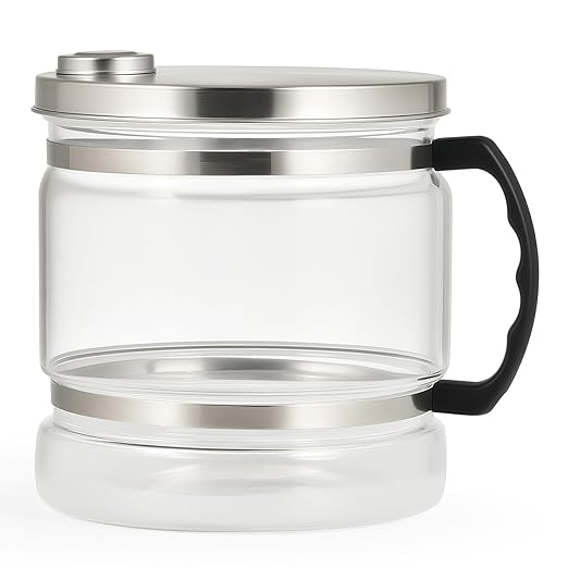 CO-Z 1.6 gal Water Container for Distiller, 6L Distilled Glass Carafe with Nonskid Bottom, Countertop Replacement Distilled Water Pot, Water Glass Jar Water Distiller for Home