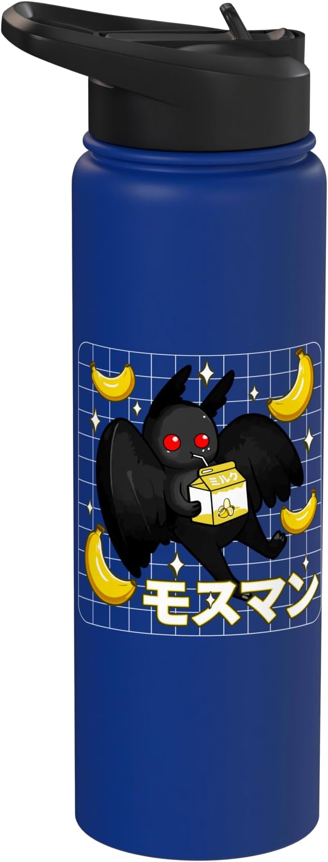 Kawaii Mothman Banana Milk Shake Carton Stainless Steel Insulated Water Bottle