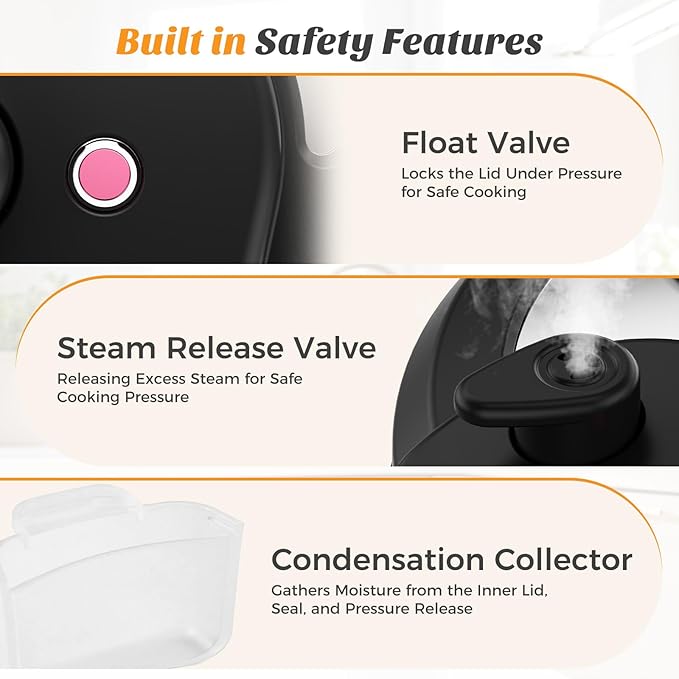 NEWBULIG 16-in-1 Electric Pressure Cooker, 8QT Multi Cooker with 12 Presets, Slow Cook Rice Steamer Sauté Soup Meat Stew Canning Yogurt Maker, Ceramic Inner Pot & Recipe Book Included, Silver