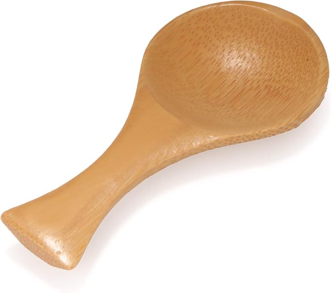 BambooMN - 3.5" Small Solid Bamboo Round Scoop, 10pcs