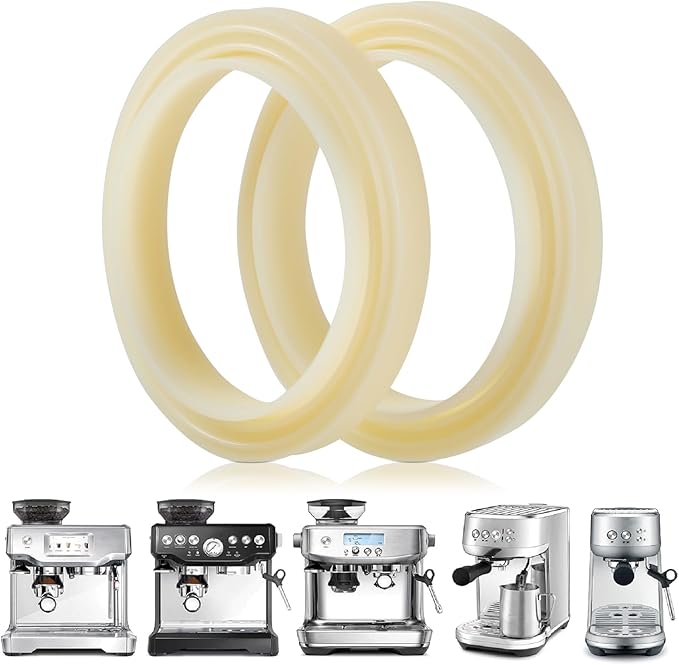 2PCS 54mm Silicone Steam Ring for Breville Espresso Machines (878/870/860/880/810/840/450/500) & Sage Models (880/878/875/870/810/500), BPA-Free Leak-Proof Replacement Accessory