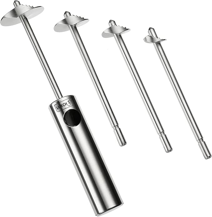 Lurch Germany Twister Stainless Steel Vegetable Drill | Fruit Corer And Veggie Spiralizer Ergonomic Handle With 4 Sizes for Coring and Hollowing out Zucchini, Potatoes, Carrot, Apple