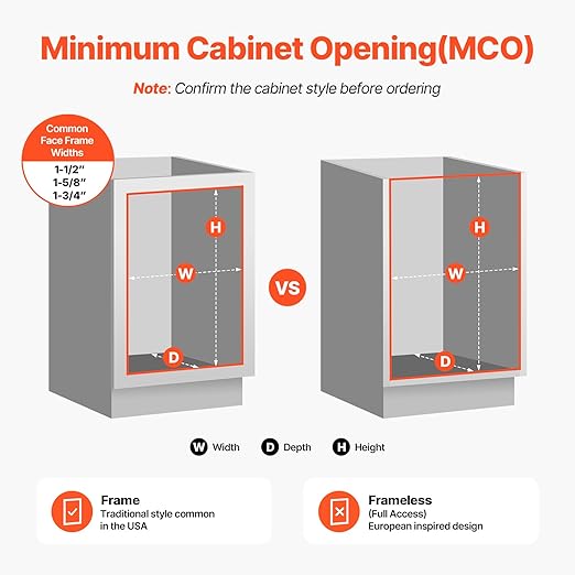 VEVOR Pull-Out Trash Can, 35 QT x2 Double Under Mount Kitchen Waste Container, Heavy Duty Garbage Recycling Bin with Door Kit and Soft Close Slide, for Kitchen Cabinet, Sink, Under Counter (Grey)