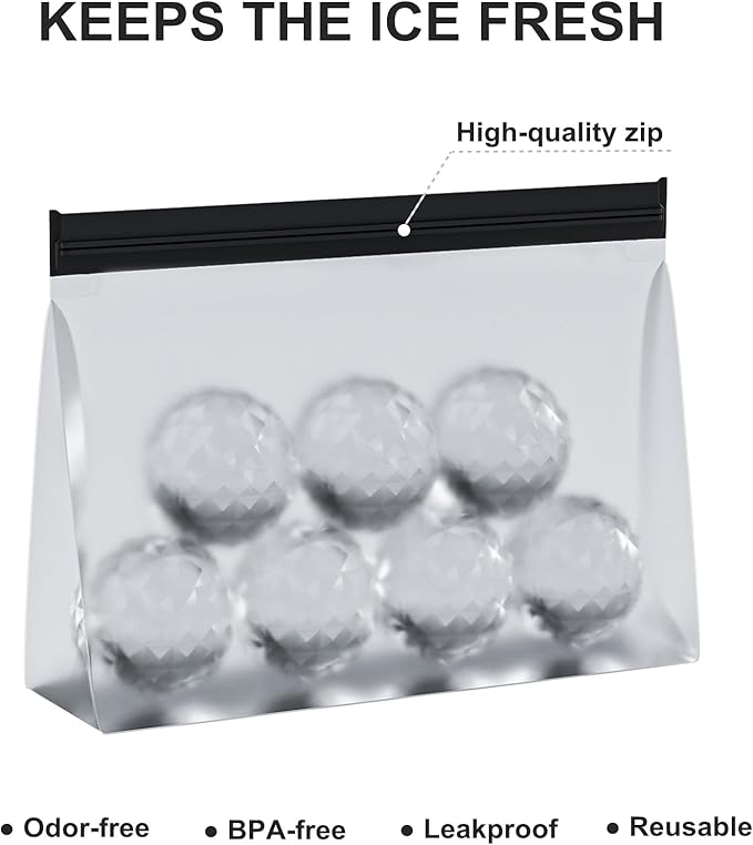 Bangp Premium Clear Ice Ball Maker with Storage Bag,4 Distinctive 2.4" Crystal Clear Ice Balls for Whiskey,Cocktails & Bourbon,Gifts for Men