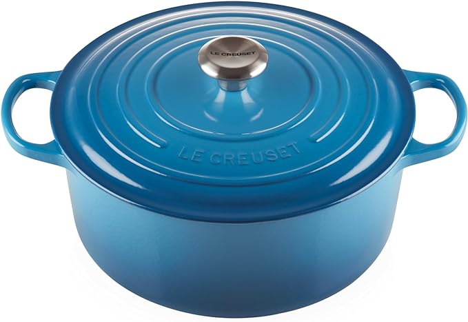 Le Creuset Enameled Cast Iron Signature Round Dutch Oven, 7.25 qt., Marseille