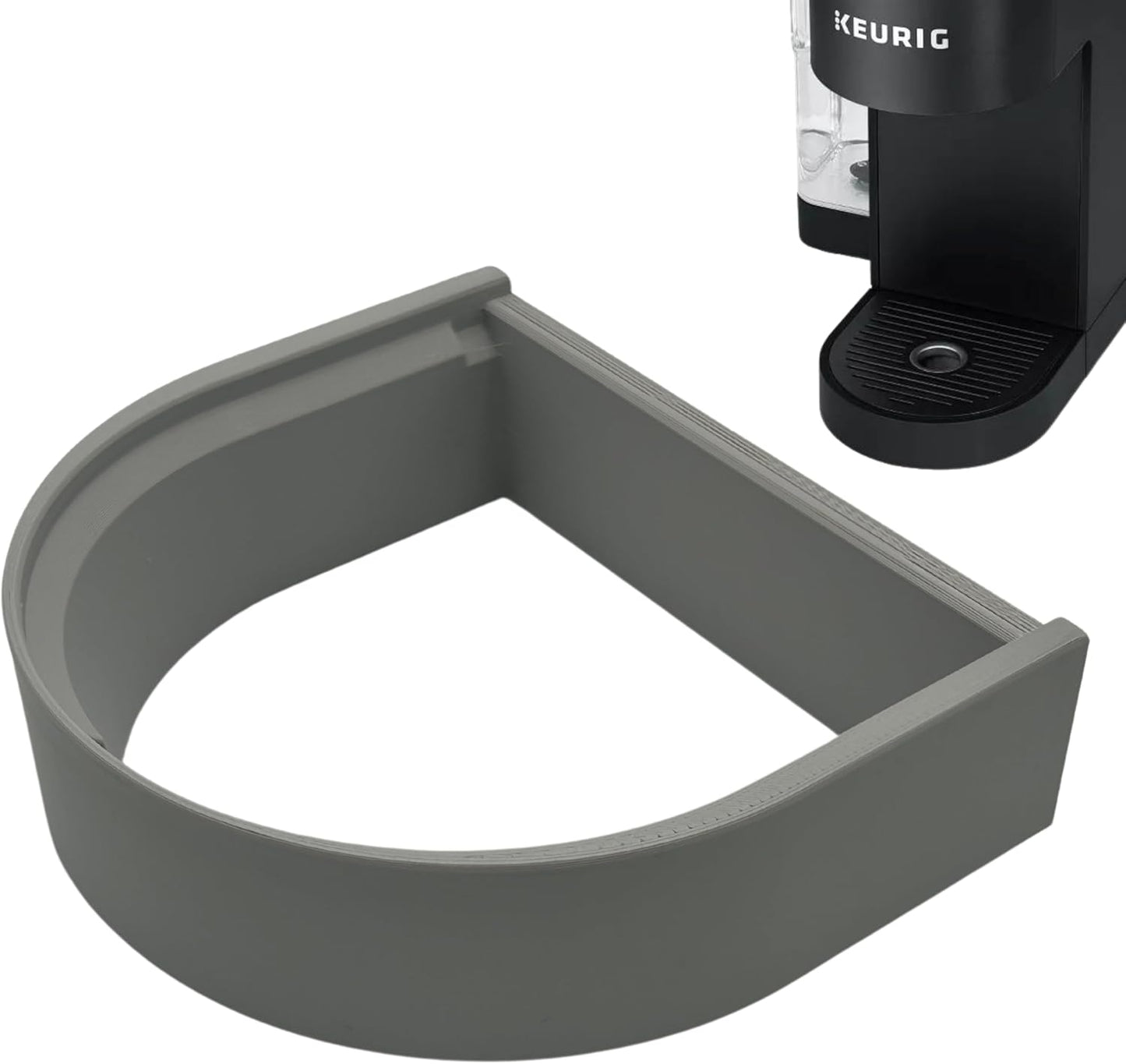 Drip Tray Mug/Cup Riser Made for the Keurig to Reduce Splashes - Riser Only (Gray, K-Supreme 1.25 Inches Tall)