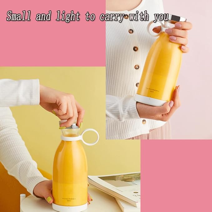 Portable Blender for Smoothies, Personal Small Smoothie Blender with 11.83 Oz/350ml for Shakes and Smoothies, Durable Stainless Steel Blades, Magnetic Charging, Convenient (White + Portable Cover)