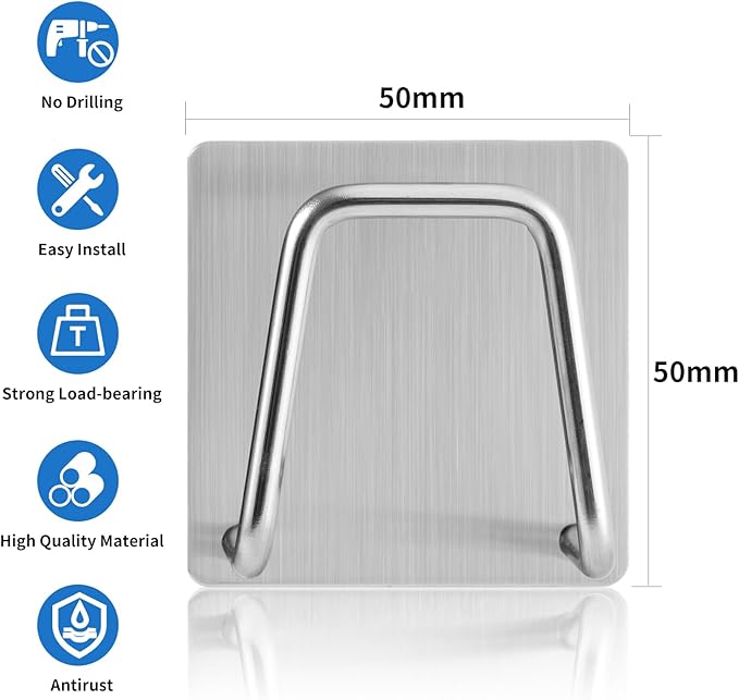 2-Pack Stainless Steel Sponge Holder for Kitchen Sink - Rustproof Brushed SUS304 Sponge Caddy Organizer, Wall/Surface Mount, Drainage Design, Clutter-Free Storage