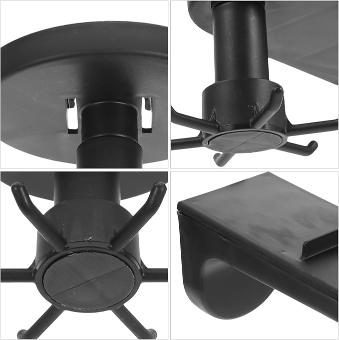 SUPVOX 2pcs Rotating 6-Claw Adhesive Kitchen Utensil Hooks Wall-Mounted and Suction Cup Storage Organizer for Cooking Utensils and Cup Hanging in Home Kitchen