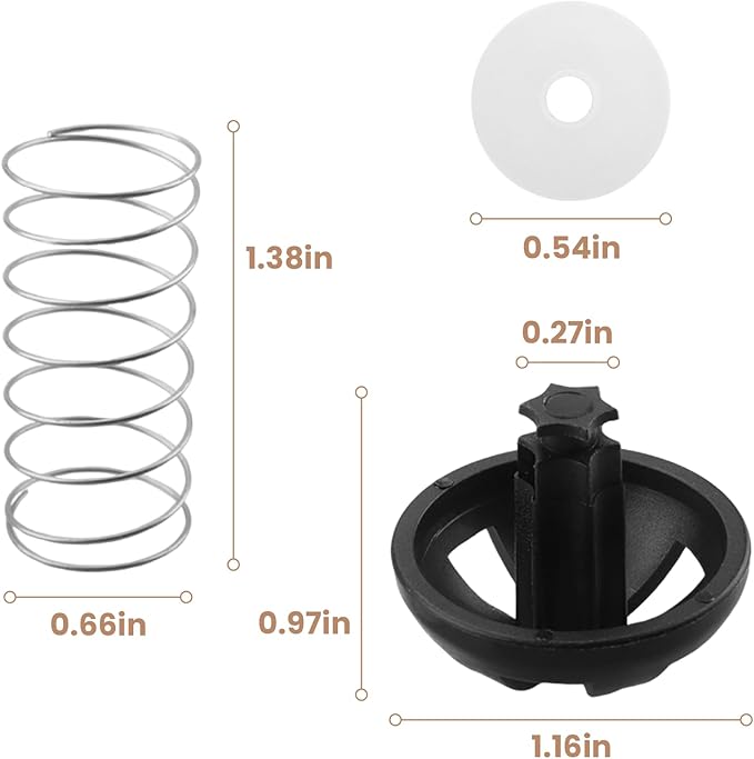Coffee Replacement Brew Basket Spring Loaded Stopper Kits For Decker Hamilton Coffee Maker Parts and Mr. Coffee Black, Compatible with Majority 4-12 Cup Drip Coffee Makers - 990117900 990237500