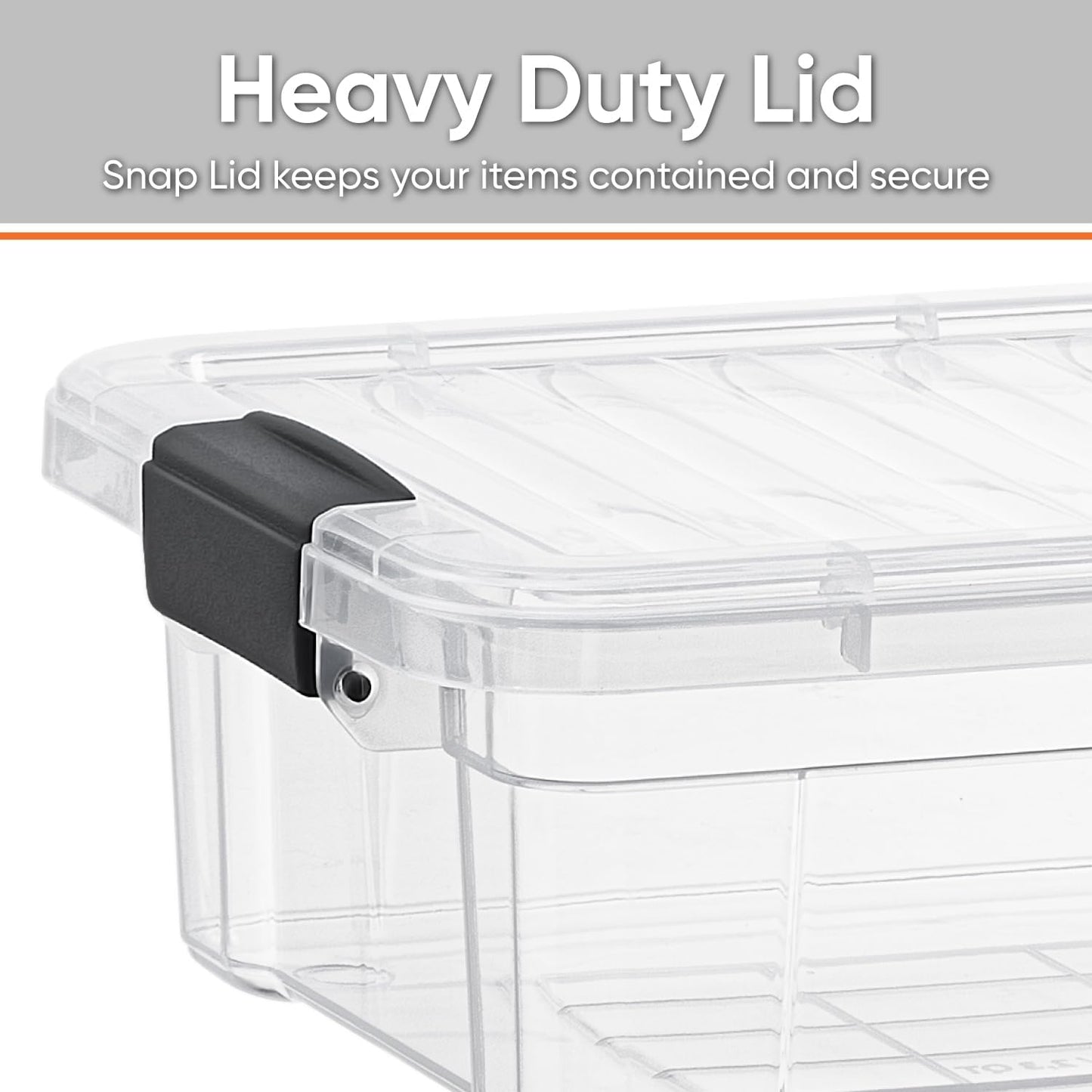 Superio Clear Storage Bins with Lids, Stackable Storage Box with Latches and Handles, Extra Small, 4 Pack 2 Quart