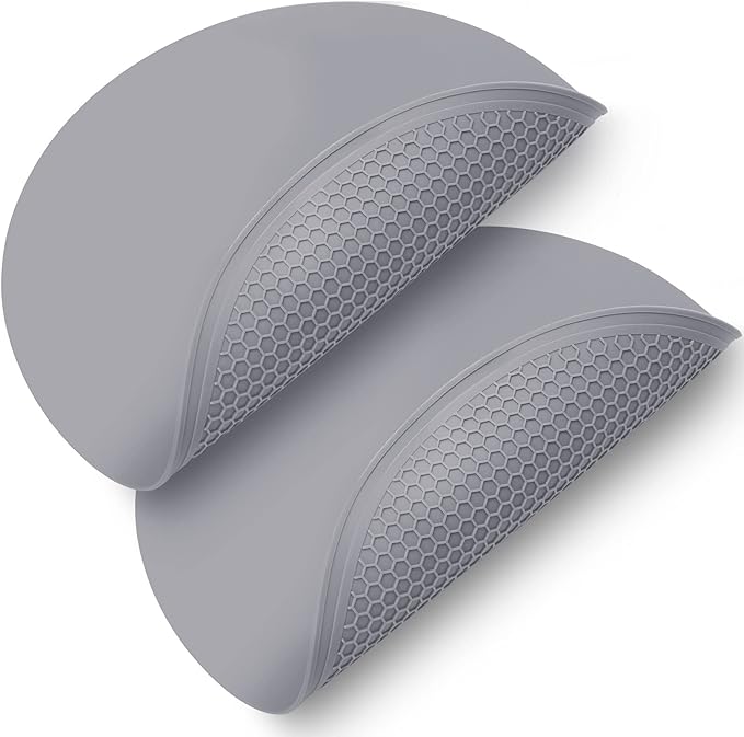 Silicone Heat Resistant Multifunctional Mat 12",Silicone Trivets for Hot Pots and Pans Multi-Purpose Trivet Mat for Hot Dishes Set, Heat Resistant Durable Flexible Silicone Pot Mat(2 Pcs)