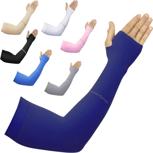 Arm Sleeves for Men Women Work 1 Pair UV Sun Protection UPF Long Sleeves Tattoo Cover Up Sleeves to Cover Arm Sleeves Cooling