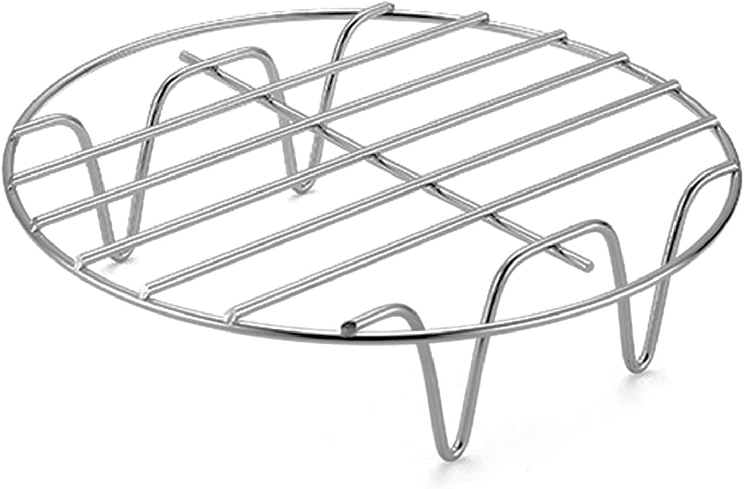 3.9" Round Cooking Rack Versatile Stainless Steel Grid Grill Steamer Rack, Fits Air Fryer Pot Pressure Cooker Canning