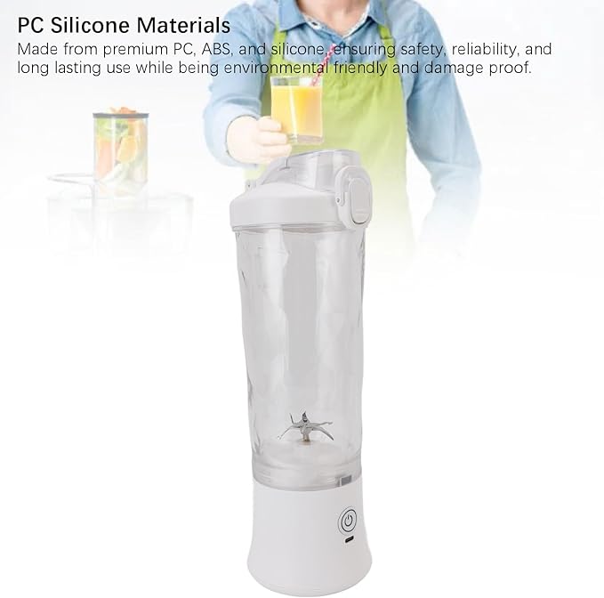 Irfora 600ml Portable Blender with RGB Light, Mini Juicer Cup for Smoothies, USB C Rechargeable Juicer Cup with Stainless Steel Blades