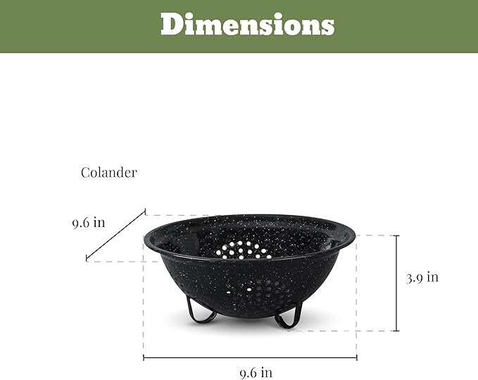 Granite Ware 9 Piece Enamelware Water bath Canning Pot with Canning kit, Colander and Rack. Canning Supplies Starter Kit.