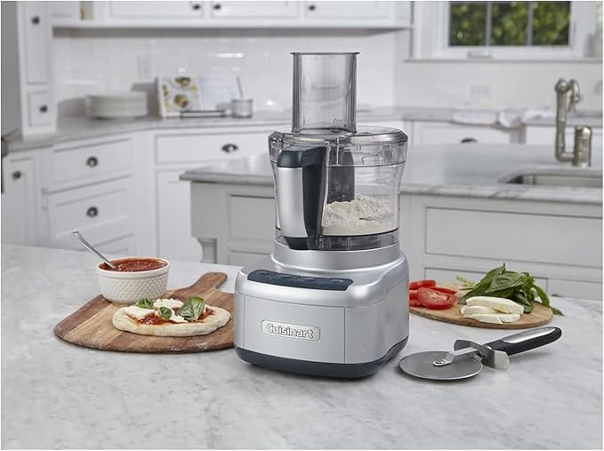 Cuisinart 8 Cup Food Processor, 350-Watt Motor, Medium to Fine Slicing Discs, FP-8SV, Silver