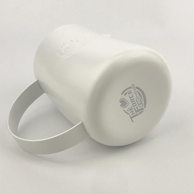 Barista Swag Curved Body Coffee Milk Frothing Cup for Espresso Machines Latte Art 500ml Steaming Pitchers (Teflon White)