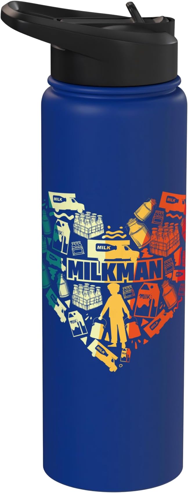Milkman Dairy Farmer Heart Milkman Life Everyday Stainless Steel Insulated Water Bottle