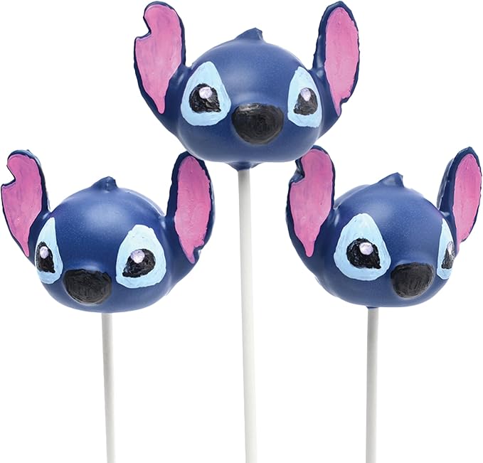 Select Brands Disney Lilo & Stitch Cake Pop Maker - Ceramic Nonstick Cooking Plates - Includes Maker and 25 Sticks - Gifts for Disney Lovers - Makes 4 Stitch Cake Pops