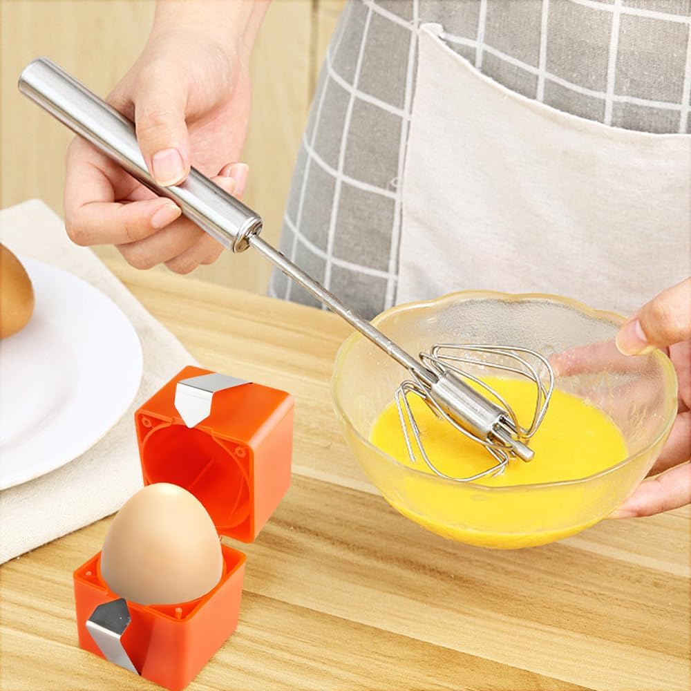 Stainless Egg Shell Opener, 2025 Upgraded Egg Shell Cutter Egg Shell Separator for Raw Eggs Gadgets, Quickly Cutting Off Cooked Eggs, Home Use Multifunctional Egg Cutter for Hard Boiled Eggs (2)