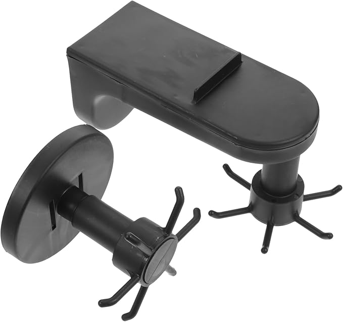 TOYANDONA 2pcs Multi-Functional Rotating 6-Claw Adhesive Wall-Mounted Kitchen Utensil Hooks Black Under Cabinet Hanging Storage and Cooking Utensil Organizer