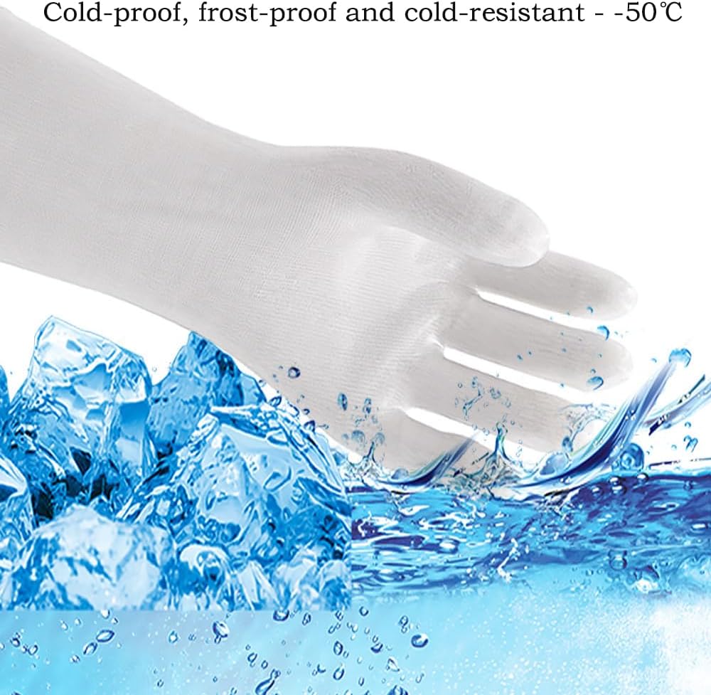 Silicone BBQ Gloves, Oven Gloves with Fingers 932°F Heat Resistant, Kitchen Waterproof Hot Proof Glove for Fryer, Smoker, Baking, Cooking (Gray, M)